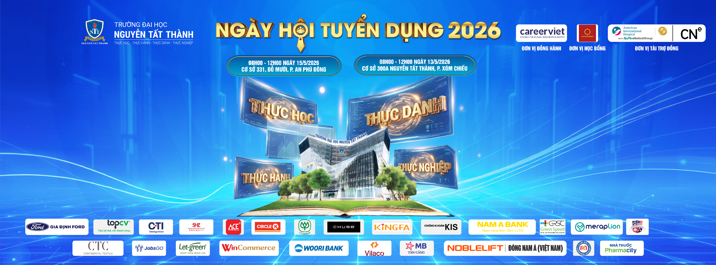 NGÀY HỘI TUYỂN DỤNG DÀNH CHO CÁC BẠN SINH VIÊN NTTU THÁNG 5 NĂM 2026